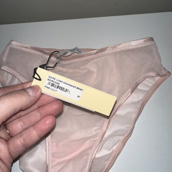 Cosabella Women's Soire Confidence High Waist Brief Pink Lilly NWT Size Small - Picture 3 of 6